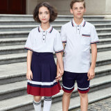 White Polo Shirts and Skirt Design for Middle School Uniform