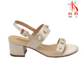 2018 Fashion Pearl Low Heeled Women Sandals Shoes (HSA32)