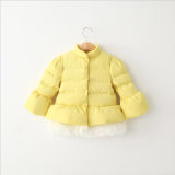 New Style Coat Pure White Cotton Clothing for Little Girls