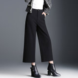 Fashion Black Latest Design Flare Pants for Official Ladies