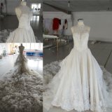 Heavy Beading Halter Big Long Train Bridal Wedding Dresses 2018