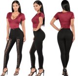 2017 Hot Sale Women's Fashion Jeans Leggings with Stitching