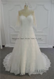 Empire Sweep Train Embroidary Princess Bridal Gown Tulle Wedding Dress