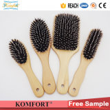 Fsc Wooden Beard Paddle Cushion Boar Bristle Hair Brush (JMHF-127)