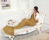 Handmade Crochet Knitted The Beautiful Mermaid Tail Home Blanket