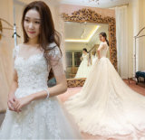 2017 New Arrival MID-Sleeves Ball Gown Pregnant Wedding Dress (Dream-100029)