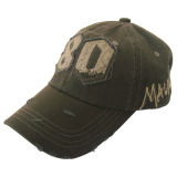 Olive Washed Baseball Cap with Nice Logo Gjwd1751