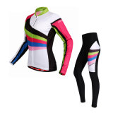 Custom Women Sublimated Long Sleeves Cycling Jersey and Pants