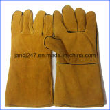 Cow Spilt Leather Welding Glove in Guangzhou Supplier