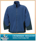 Wholesale Custom Men Zip up Fleece Jacket with Contrast Color