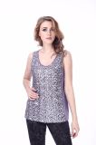 Women's Cotton Sequined Fitness Tank Top