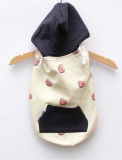 Candy Hearts Dog Hoodie with Heart Patch and Heart Print