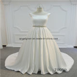 New Design Satin Sleeveless Wedding Dress