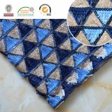 Trangle Dark&Light Blue Pattern Embroidery Lace Fabric, Hot Sell C10042