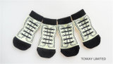 Customized Knitting Pet Socks Anti Skid Rubber Dog Socks