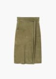 Suede Fabric MIDI Suede Skirt