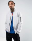Bomber Jacket with Pocket in Light Grey