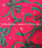 Factory Price Customized Decorative X'mas Flowers Glitter Fabric