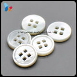 10mm Fashion White Mop Shell Button with Square Hole
