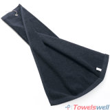 Custom Black Cotton Plain Golf Towel