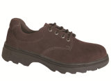 Ufa052 Brown Suede Leather Rubber Outsole Steel Toe Safety Shoes