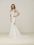 Mermaid Applique Lace Bridal Wedding Dress