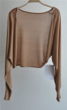 Ladies Long Sleeve Opean Pure Color Knit Cardigan