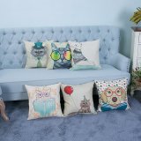 Digital Print Decorative Cushion/Pillow with Cat&Dog Pattern (MX-12)