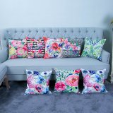 Digital Print Decorative Cushion/Pillow with Botanical&Floral Pattern (MX-19)