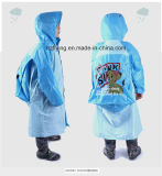 Children Cute PVC Raincoat Rain Coat with Schoolbag Cover