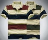 Men Polo Fashion Stripe Short Sleeve Sport Golf T-Shirt