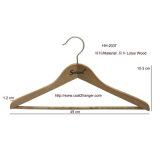 Hot Sale Natural Wooden Clothes Hanger with Bar