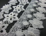 fashion 3D White Embroidery Lace