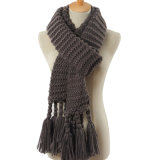 Lady Fashion Acrylic Knitted Braided Winter Scarf (YKY4642)
