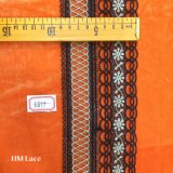 9cm Sexy Black Fishnet Water Soluble Lace for Evening Dress, Curtain or Garment Hme879