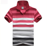 Custom OEM Logo Striped Polo Shirts