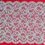 Cream White Cord Lace Fabric Stretch Lace Elastic Trimming Lace