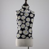 Girls' Print Fashionable Sleeveless Sweater Vest