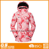 Women's Full Printing Waterproof Windproof Customized Winter Ski Jacket