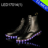 Fashion Women Casual LED Light Boots with Leather Upper