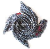 fashion Aw Leopard Printing Polyester Square Scarf (HWBPS111)