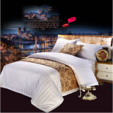 100% Cotton 3cm Stripes White 4 PCS Hotel Bedding Sets (DPFB80103)