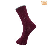 Men's Comb Cotton Fancy Dots Sock with Hand Link Toe