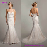 Sexy Strapless Sweetheart Neckline Trumpet Wedding Dress with Open Back