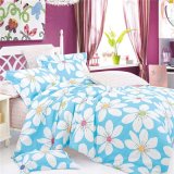 4PCS Twin/Full/Queen/King 100% Polyester Printed Microfiber Bed Sheet