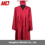 High School Graduation Gown Shiny Red