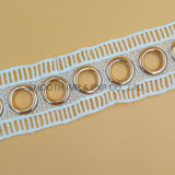 Fashion Accessories Cotton Fabric Silver Copper Embroidery Lace Eyelet Textile