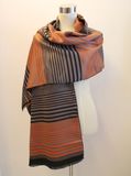 Lady Fashion Viscose Woven Jacquard Fringed Shawl (YKY4416-1)