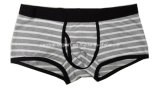 New Style Yarn-Dye Stripes Opening Men's Boxer Short Underwear