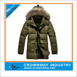 Mens Winter Duck Polo Long Down Jacket with More Pockets